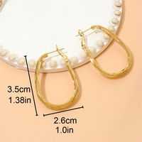 1 Pair Elegant Simple Style Classic Style Solid Color Plating Copper 18K Gold Plated Earrings main image 2