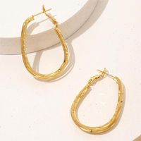 1 Paar Elegant Einfacher Stil Klassischer Stil Einfarbig Überzug Kupfer 18 Karat Vergoldet Ohrringe main image 5
