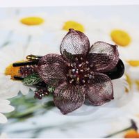 Women's Retro Flower Copper Hair Clip sku image 6