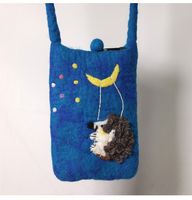 Kid'S Women's Mini Wool Felt Animal Cute Zipper Square Bag sku image 3