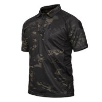 Men's Solid Color Camouflage Simple Style Turndown Short Sleeve Regular Fit Men's T-shirt main image 3