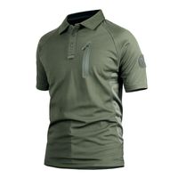 Men's Solid Color Camouflage Simple Style Turndown Short Sleeve Regular Fit Men's T-shirt main image 5