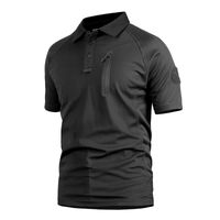Men's Solid Color Camouflage Simple Style Turndown Short Sleeve Regular Fit Men's T-shirt main image 1