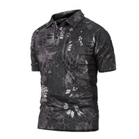 Men's Solid Color Camouflage Simple Style Turndown Short Sleeve Regular Fit Men's T-shirt main image 4