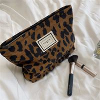 Classic Style Leopard Cotton Polyester Square Makeup Bags sku image 6