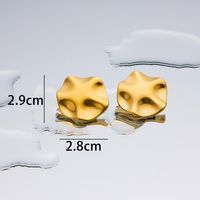 1 Pair Simple Style Geometric Plating Titanium Steel 18K Gold Plated Ear Studs sku image 32