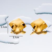 1 Pair Simple Style Geometric Plating Titanium Steel 18K Gold Plated Ear Studs sku image 44