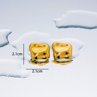 1 Pair Simple Style Geometric Plating Titanium Steel 18K Gold Plated Ear Studs sku image 36