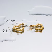 1 Pair Simple Style Geometric Plating Titanium Steel 18K Gold Plated Ear Studs sku image 20