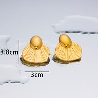 1 Pair Simple Style Geometric Plating Titanium Steel 18K Gold Plated Ear Studs sku image 47