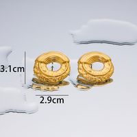 1 Pair Simple Style Geometric Plating Titanium Steel 18K Gold Plated Ear Studs sku image 39