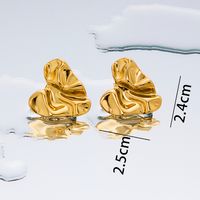 1 Pair Simple Style Geometric Plating Titanium Steel 18K Gold Plated Ear Studs sku image 40