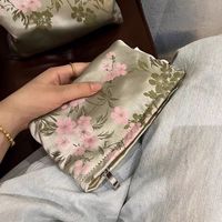 Preppy Style Flower Silk Nylon Square Makeup Bags main image 3