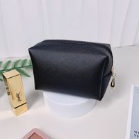 Classic Style Solid Color Pu Leather Square Makeup Bags sku image 4