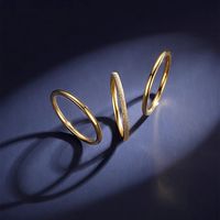 Einfacher Stil Einfarbig Rostfreier Stahl Offener Ring sku image 2