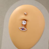 Einfacher Stil Einfarbig Rostfreier Stahl Kupfer Inlay Zirkon Bauchnabelpiercing sku image 4