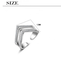 Copper Lady Simple Style Classic Style Inlay Geometric Zircon Open Rings main image 2