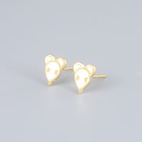 1 Pair Cute Basic Classic Style Animal Plating Sterling Silver Gold Plated Ear Studs main image 5