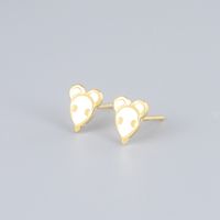 1 Pair Cute Basic Classic Style Animal Plating Sterling Silver Gold Plated Ear Studs sku image 1