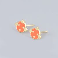 1 Pair Cute Basic Classic Style Animal Plating Sterling Silver Gold Plated Ear Studs sku image 9