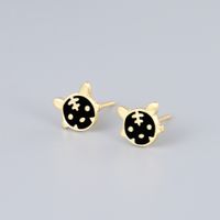 1 Pair Cute Basic Classic Style Animal Plating Sterling Silver Gold Plated Ear Studs sku image 3