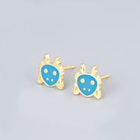 1 Pair Cute Basic Classic Style Animal Plating Sterling Silver Gold Plated Ear Studs main image 3