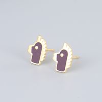 1 Pair Cute Basic Classic Style Animal Plating Sterling Silver Gold Plated Ear Studs sku image 7