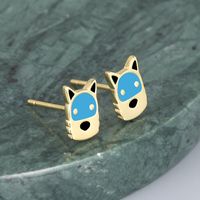 1 Pair Cute Basic Classic Style Animal Plating Sterling Silver Gold Plated Ear Studs sku image 11