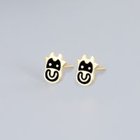 1 Pair Cute Basic Classic Style Animal Plating Sterling Silver Gold Plated Ear Studs sku image 2