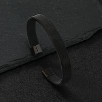 Basic Solid Color 304 Stainless Steel Cuff Bracelets In Bulk sku image 3