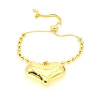 Copper 18K Gold Plated Casual Exaggerated Heart Shape Bracelets main image 3