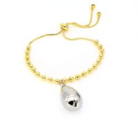 Copper 18K Gold Plated Casual Exaggerated Heart Shape Bracelets sku image 1