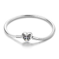 Copper Silver Plated Basic Simple Style Classic Style Plating Insect Flower Butterfly Bracelets sku image 5