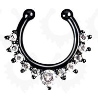 1 Piece Nose Rings & Studs Simple Style Classic Style Commute U Shape Alloy Plating Inlay Rhinestones Nasal Splint sku image 4