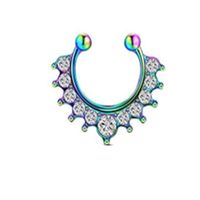 1 Piece Nose Rings & Studs Simple Style Classic Style Commute U Shape Alloy Plating Inlay Rhinestones Nasal Splint sku image 12