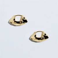 1 Pair Casual Geometric Brass 18K Gold Plated Hoop Earrings sku image 1