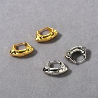 1 Pair Casual Geometric Brass 18K Gold Plated Hoop Earrings main image 2
