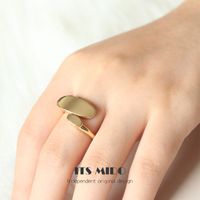 Basic Modern Style Classic Style Water Droplets 18K Gold Plated Metal Wholesale Adjustable Ring Open Rings main image 2