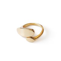 Basic Modern Style Classic Style Water Droplets 18K Gold Plated Metal Wholesale Adjustable Ring Open Rings main image 3