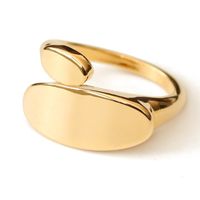 Basic Modern Style Classic Style Water Droplets 18K Gold Plated Metal Wholesale Adjustable Ring Open Rings main image 1
