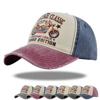 Unisex Cowboy Style Simple Style Classic Style Letter Motorcycle Wide Eaves Curved Eaves Baseball Cap main image 1
