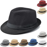 Unisex Modern Style Classic Style Geometric Curved Eaves Sun Hat Fedora Hat main image 7