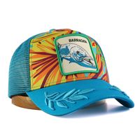 Unisexe Hawaïen Vacances Tropical Animal Lettre Requin Broderie Avant-Toit Incurvé Casquette De Baseball main image 3