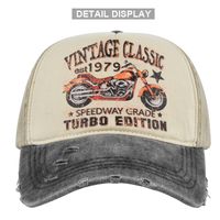 Unisex Cowboy Style Simple Style Classic Style Letter Motorcycle Wide Eaves Curved Eaves Baseball Cap main image 4