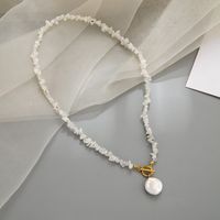 Casual Irregular Freshwater Pearl Gravel Pendant Necklace In Bulk main image 3