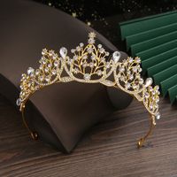 Fashion Crown Metal Inlay Crystal Crown 1 Piece sku image 3