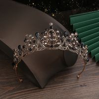 Fashion Crown Metal Inlay Crystal Crown 1 Piece sku image 4