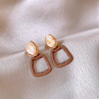 1 Pair Simple Style Flower Inlay Copper Pearl Ear Studs sku image 3