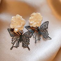 1 Pair Simple Style Flower Inlay Copper Pearl Ear Studs sku image 10