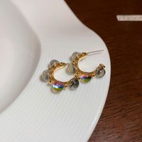 1 Pair Simple Style Flower Inlay Copper Pearl Ear Studs sku image 6